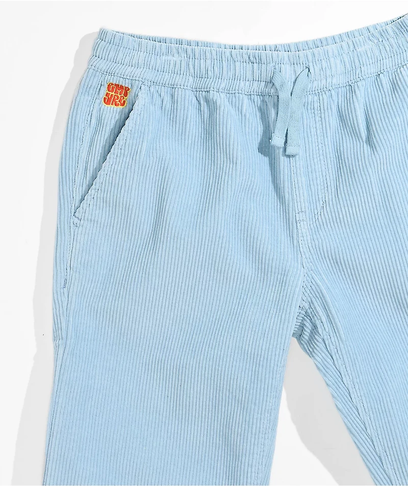 Empyre Kids Johnny Loose Fit Light Blue Corduroy Elastic Waist Skate Pants