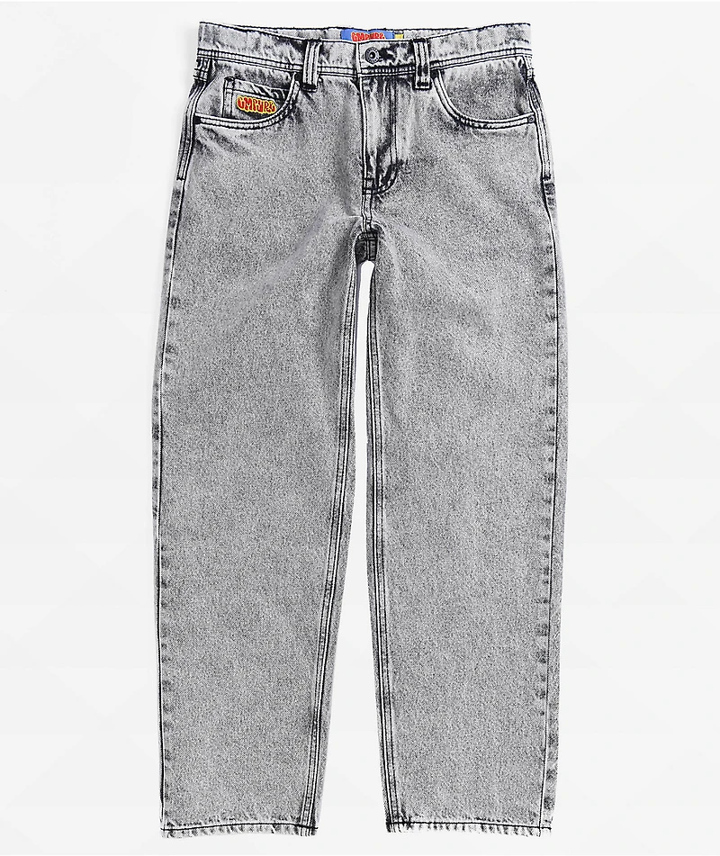 Empyre Kids Loose Fit Grey Scramble Skate Jeans