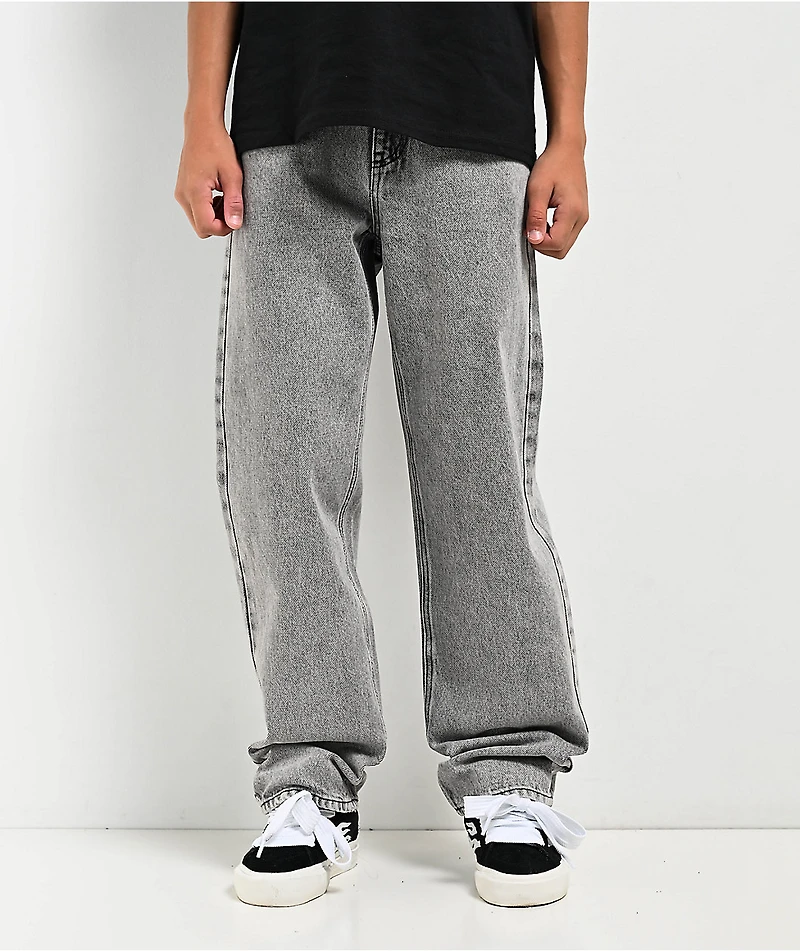 Empyre Kids Loose Fit Grey Scramble Skate Jeans