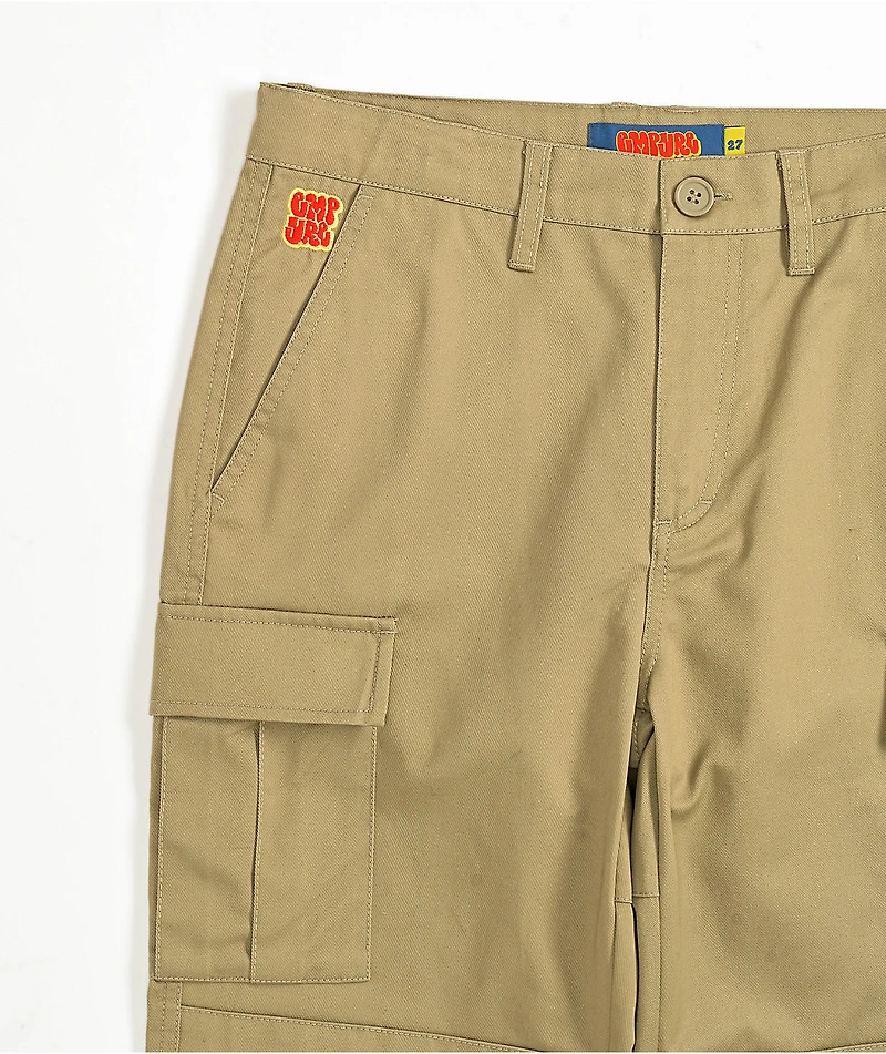 Empyre Kids Loose Fit Khaki Cargo Skate Pants