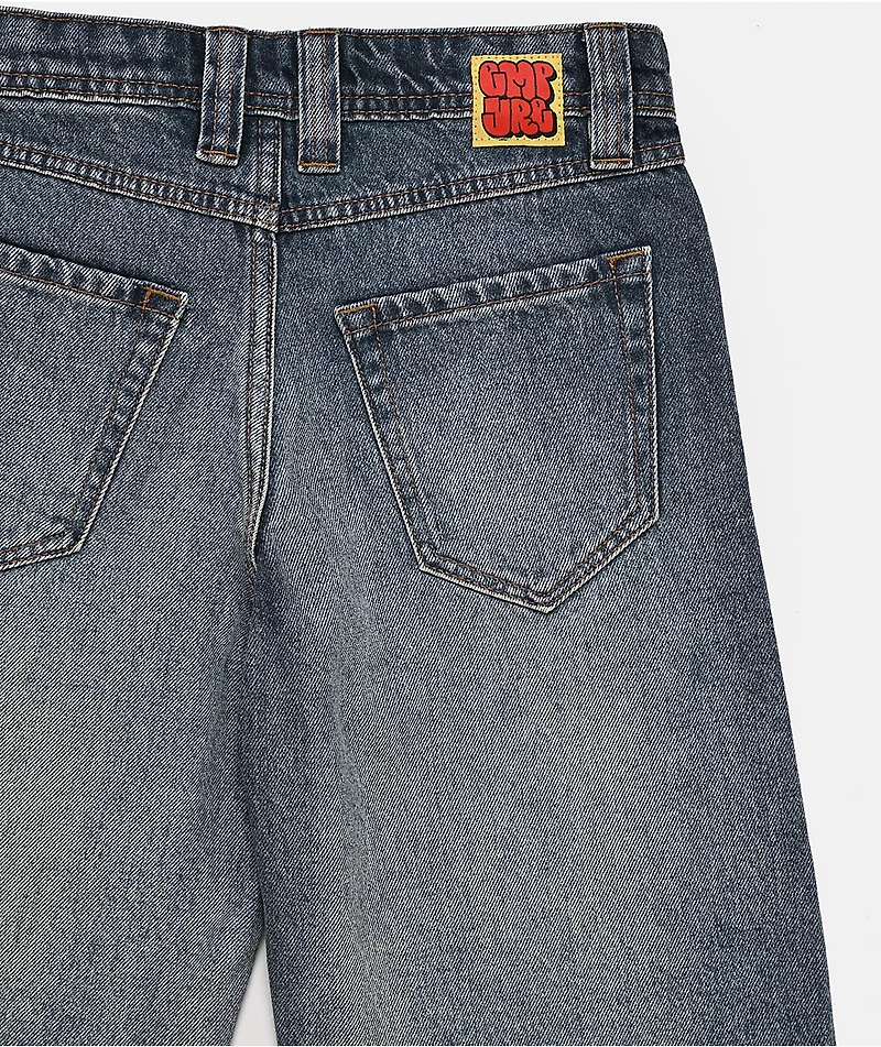 Empyre Kids Loose Fit Spin Blue Skate Shorts