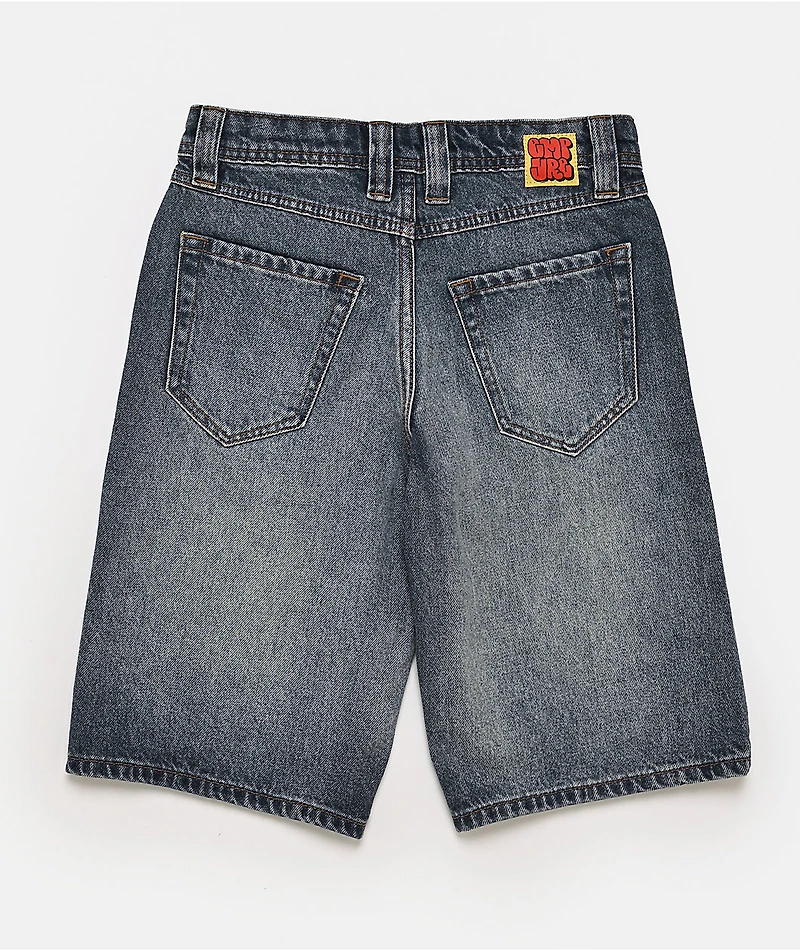 Empyre Kids Loose Fit Spin Blue Skate Shorts