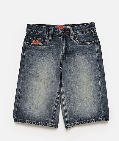 Empyre Kids Loose Fit Spin Blue Skate Shorts