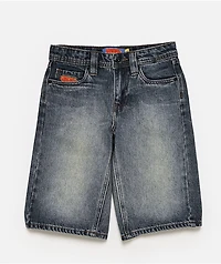 Empyre Kids Loose Fit Spin Blue Skate Shorts