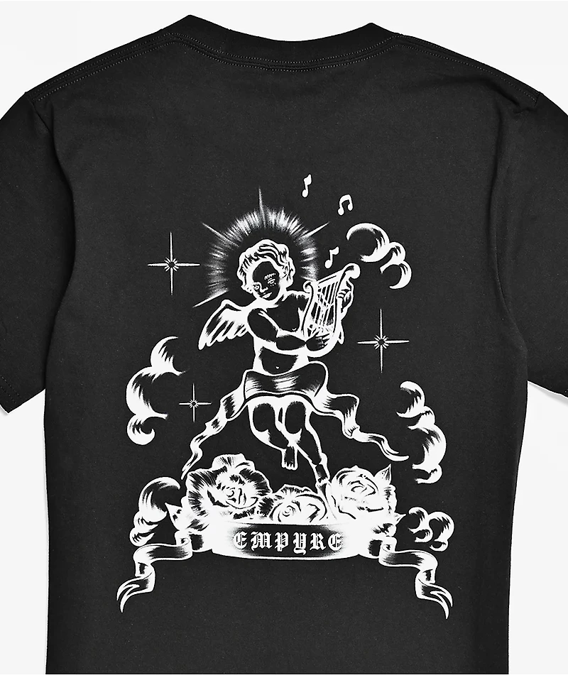 Empyre Kids Rose Cherub Black T-Shirt