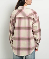Empyre Kiley Brown & Pink Flannel Shirt