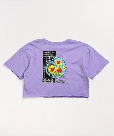 Empyre Kipsy Flower Purple Crop T-Shirt