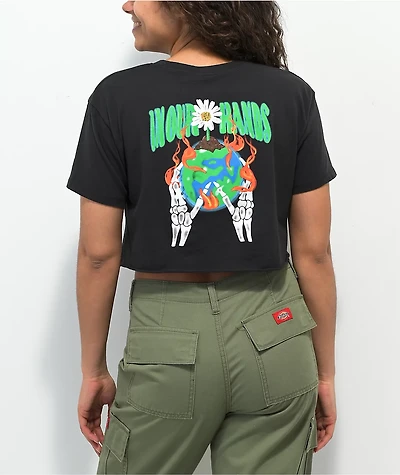 Empyre Kipsy Our Hands Black Crop T-Shirt