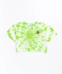 Empyre Kipsy Nature's Candy Green & White Tie Dye Crop T-Shirt