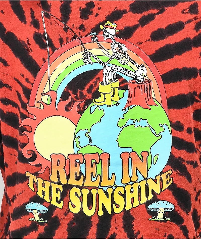 Empyre Kipsy Reel Sunshine Red Tie Dye Crop T-Shirt