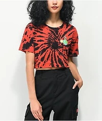 Empyre Kipsy Reel Sunshine Red Tie Dye Crop T-Shirt