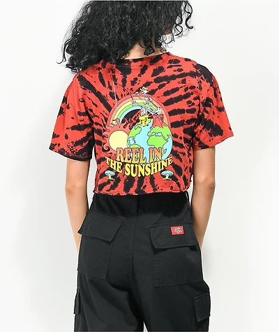 Empyre Kipsy Reel Sunshine Red Tie Dye Crop T-Shirt