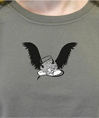 Empyre Kipsy Sleeping Angel Grey Crop T-Shirt
