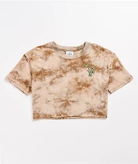 Empyre Kipsy Tan Tie Dye Crop T-Shirt
