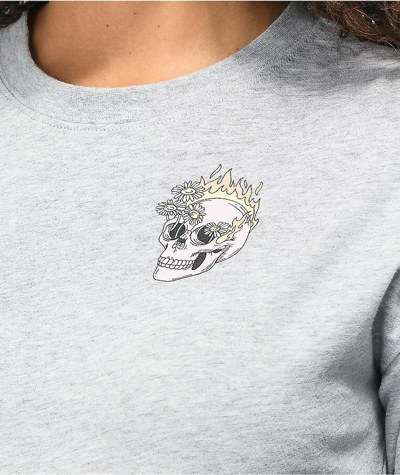 Empyre Kipsy Tough Truths Heather Grey Crop T-Shirt