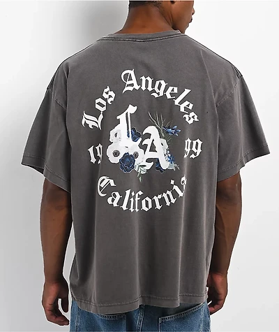Empyre LA Floral Grey Wash T-Shirt