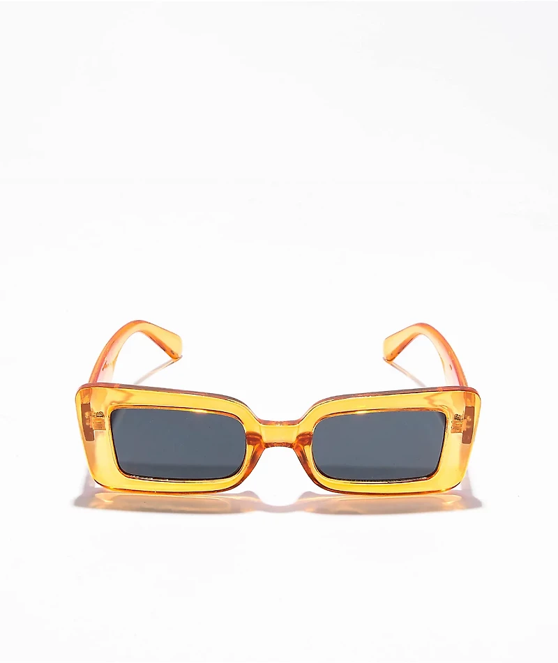 Empyre Lana Orange Oversized Square Sunglasses