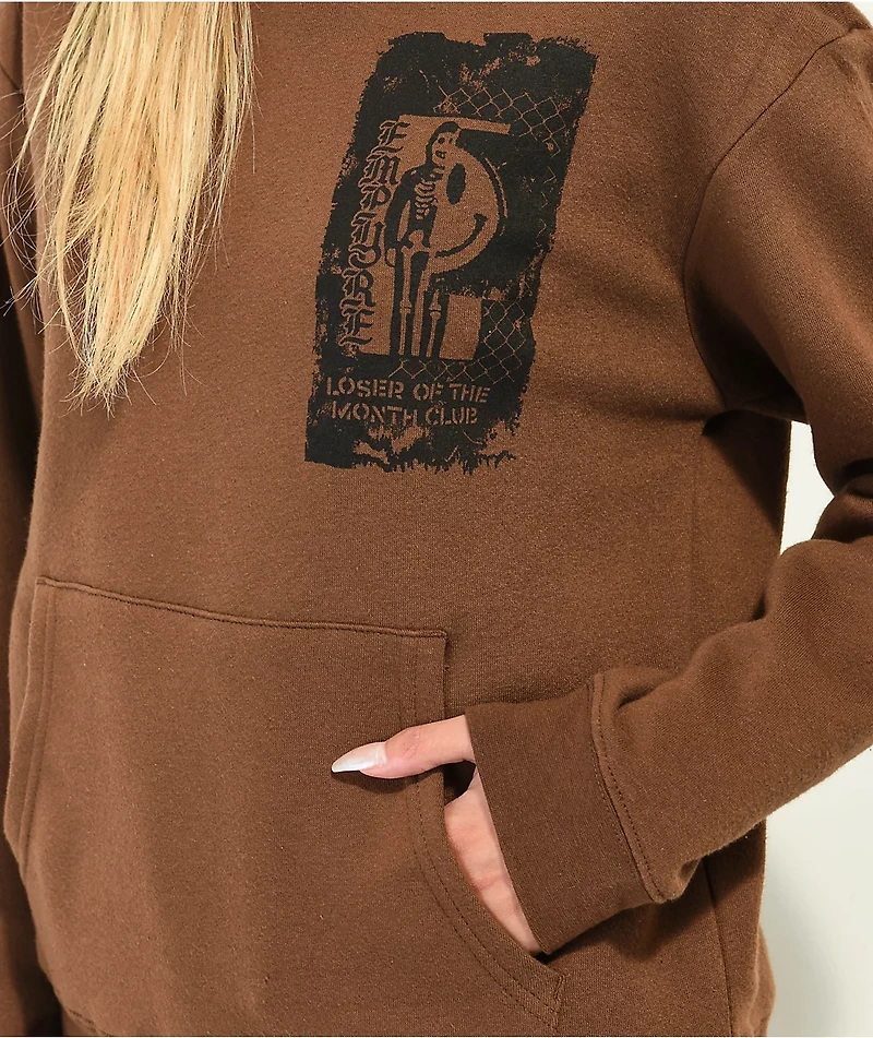 Empyre Laroso Skull And Bones Brown Hoodie
