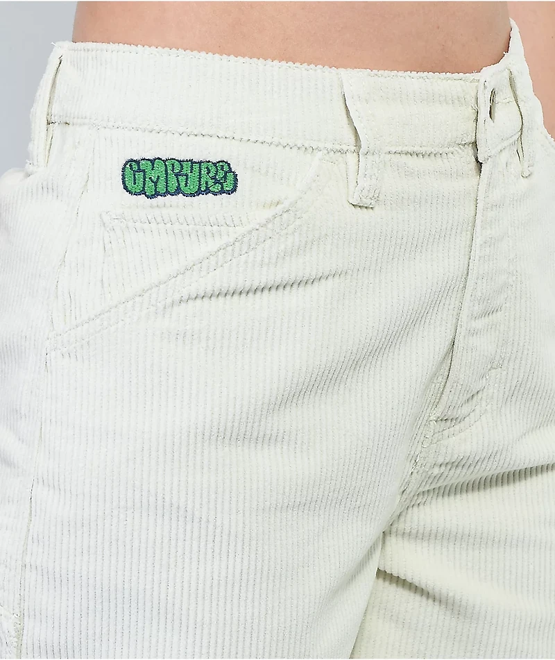 Empyre Laurel Cream Corduroy Carpenter Skate Shorts