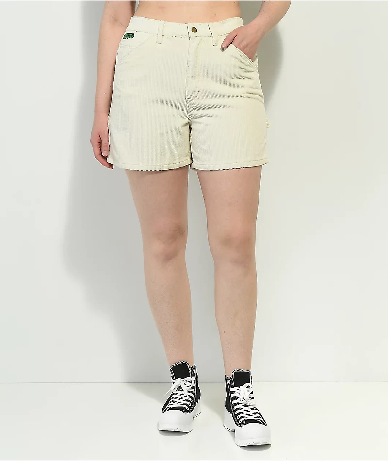 Empyre Laurel Cream Corduroy Carpenter Skate Shorts