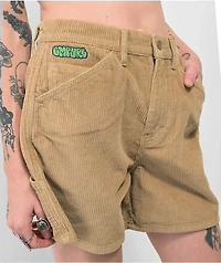 Empyre Laurel Khaki Corduroy Carpenter Shorts