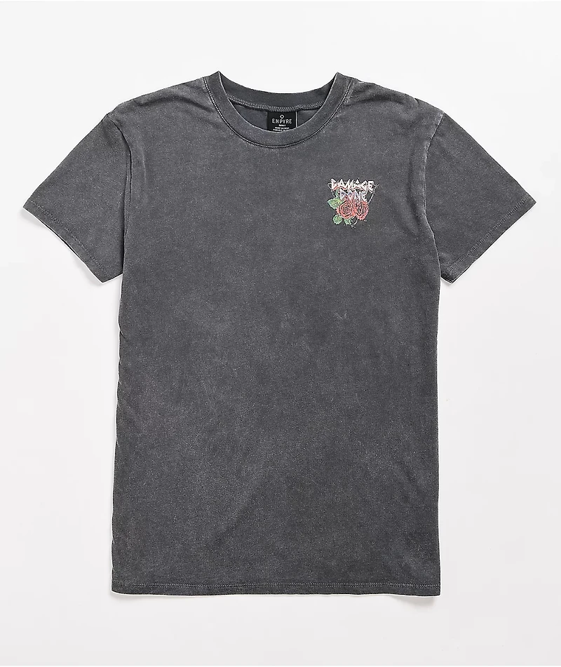 Empyre Laynie Skulls Grey Mineral Wash T-Shirt