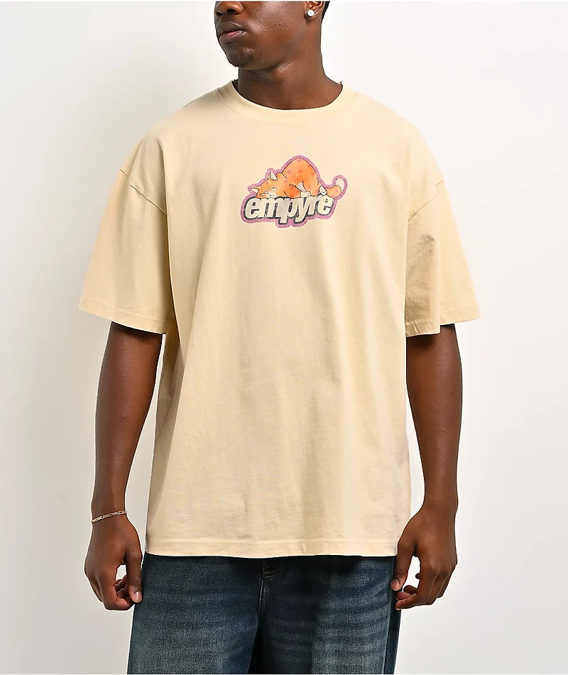 Empyre Lazy Cat Beige T-Shirt