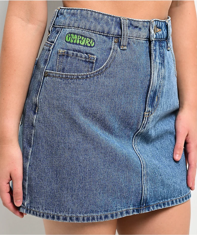 Empyre Leah Billie Wash Blue Denim Skirt