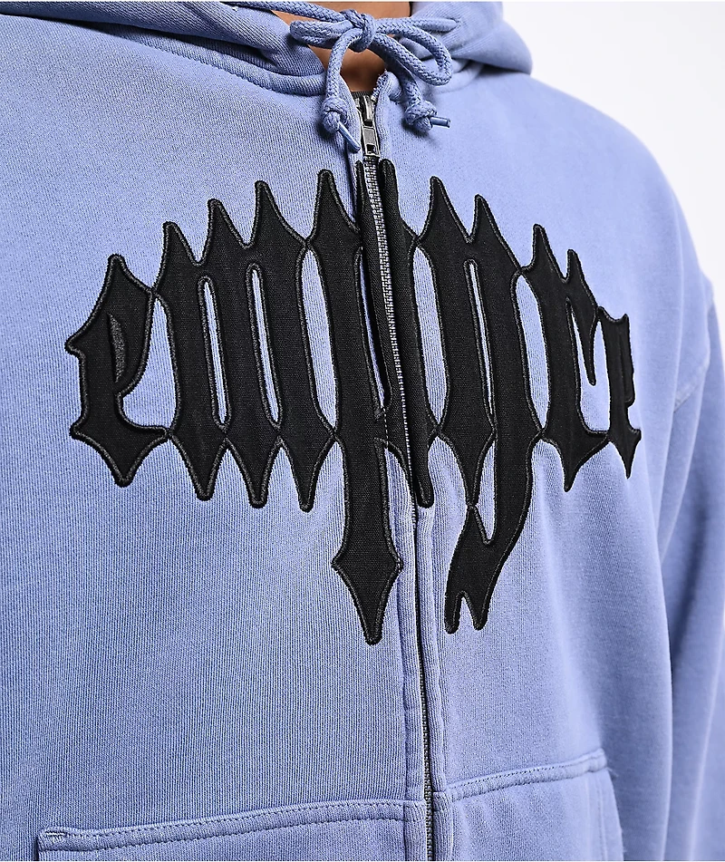 Empyre Leg Cramp Blue Zip Hoodie