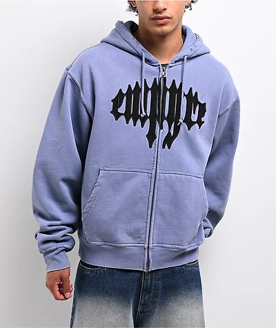 Empyre Leg Cramp Blue Zip Hoodie