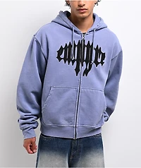 Empyre Leg Cramp Blue Zip Hoodie