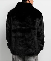 Empyre Liger Black Faux Fur Zip Hoodie