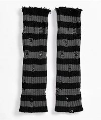 Empyre Locklan Black & Grey Stripes Arm Warmers