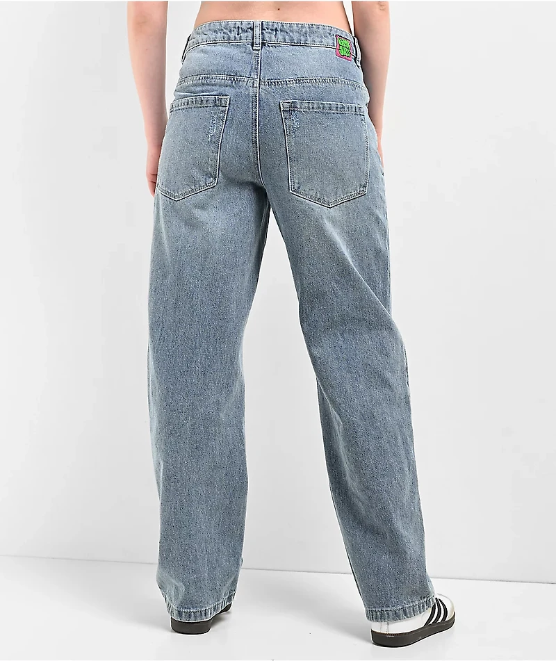 Empyre Loiter Slouchy Parkway Blue Wash Straight Leg Jeans