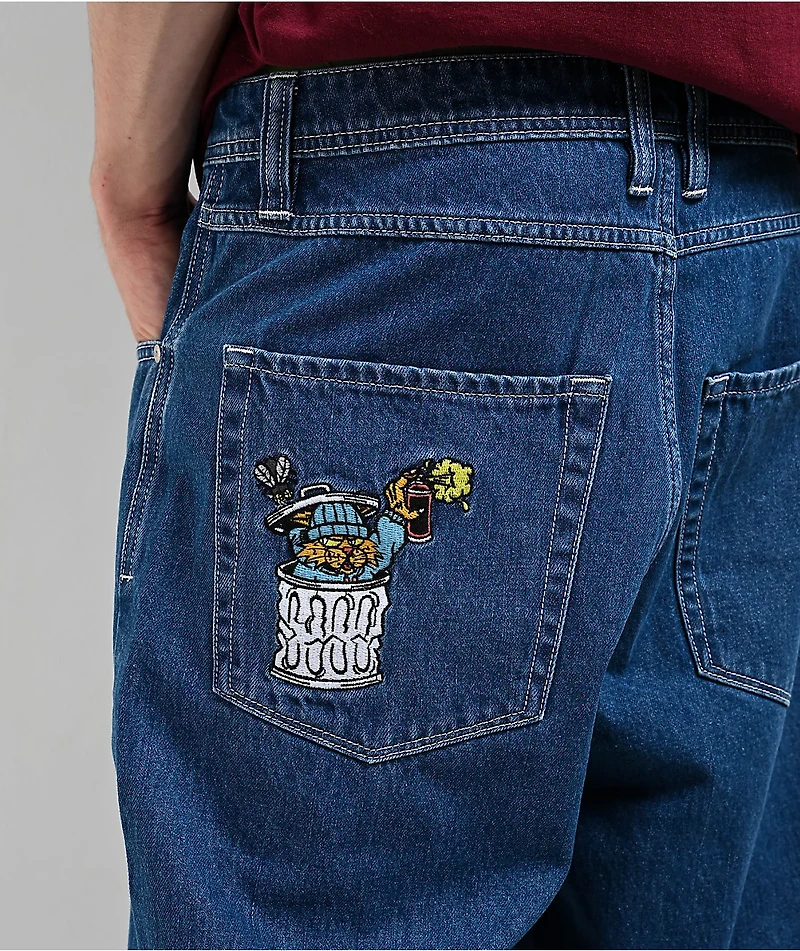 Empyre Loose Fit Alley Cat Blue Denim Skate Jeans