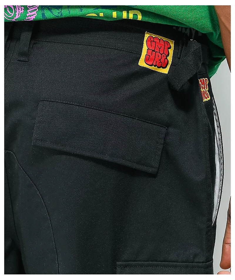 Empyre Loose Fit Black Cargo Skate Pants