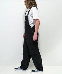 Empyre Loose Fit Black Corduroy Overalls