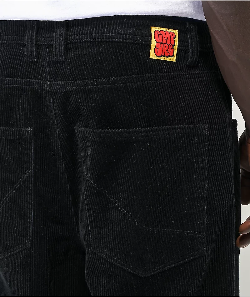 Empyre Loose Fit Black Corduroy Skate Pants