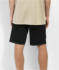 Empyre Loose Fit Black Denim Skate Shorts