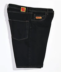 Empyre Loose Fit Black Denim Skate Shorts