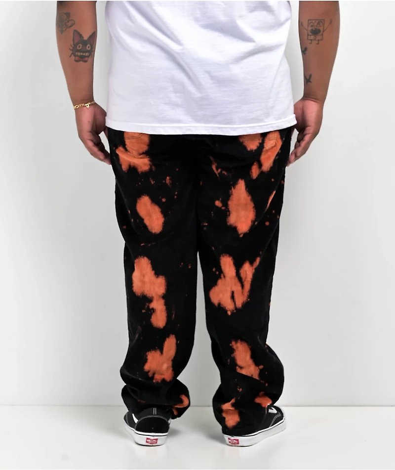 Empyre Loose Fit Bleached Black Corduroy Skate Pants