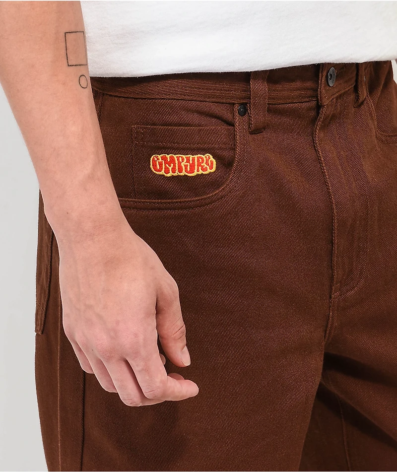Empyre Loose Fit Brown Skate Jeans