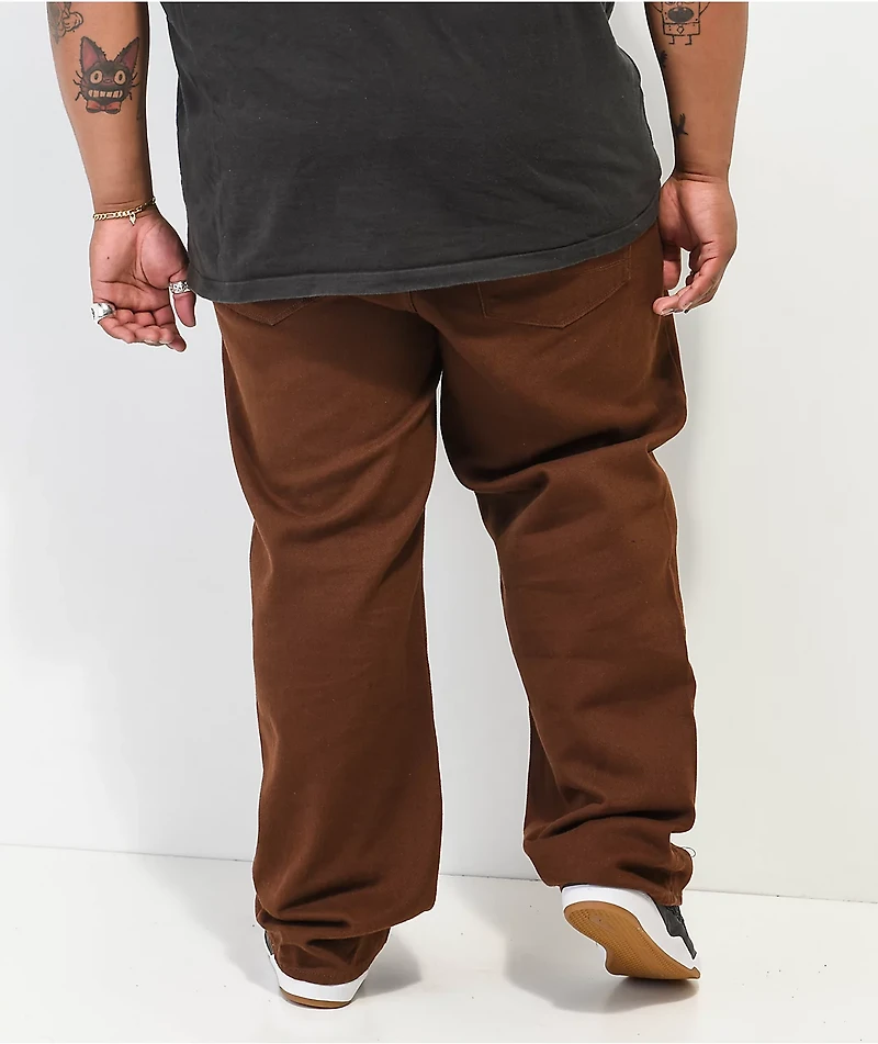 Empyre Loose Fit Brown Skate Jeans