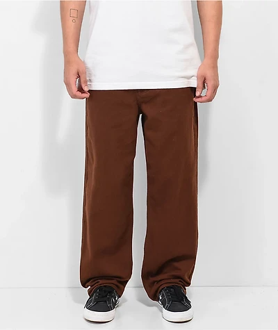 Empyre Loose Fit Brown Skate Jeans