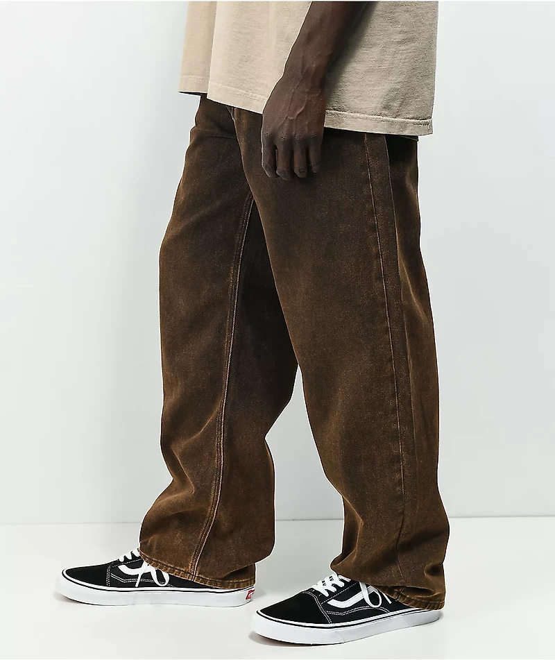 Empyre Loose Fit Brown Wash Denim Skate Jeans