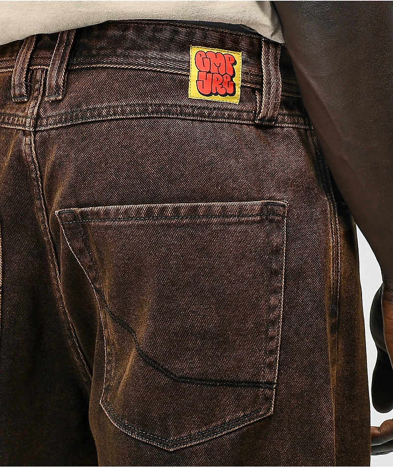 Empyre Loose Fit Brown Wash Denim Skate Jeans