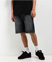 Empyre Loose Fit Dark Blue Wash Denim Skate Shorts