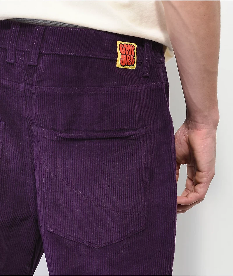 Empyre Loose Fit Dark Purple Corduroy Skate Pants