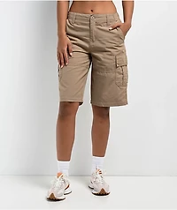 Empyre Loose Fit Dillon Khaki Cargo Shorts