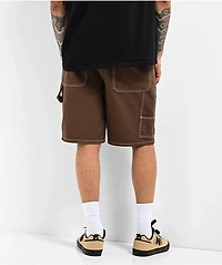 Empyre Loose Fit Double Knee Brown Shorts